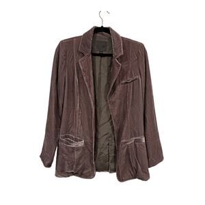 Joie Vintage Silk Blend Crushed Velvet Blazer, S